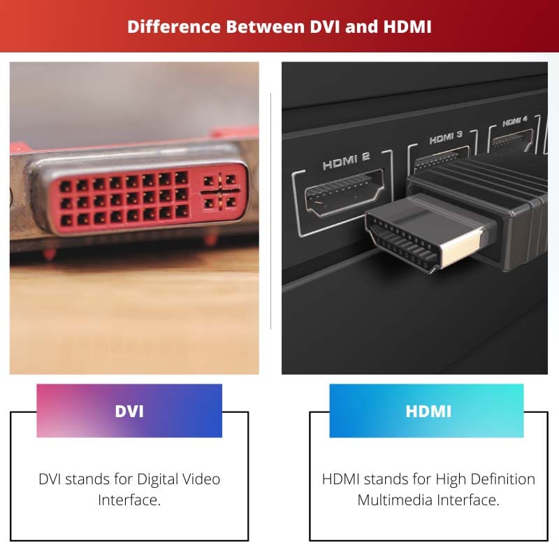 ความแตกต่างระหว่าง DVI และ HDMI