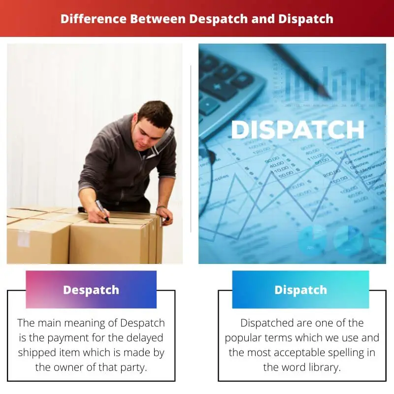 Difference Between Despatch and Dispatch