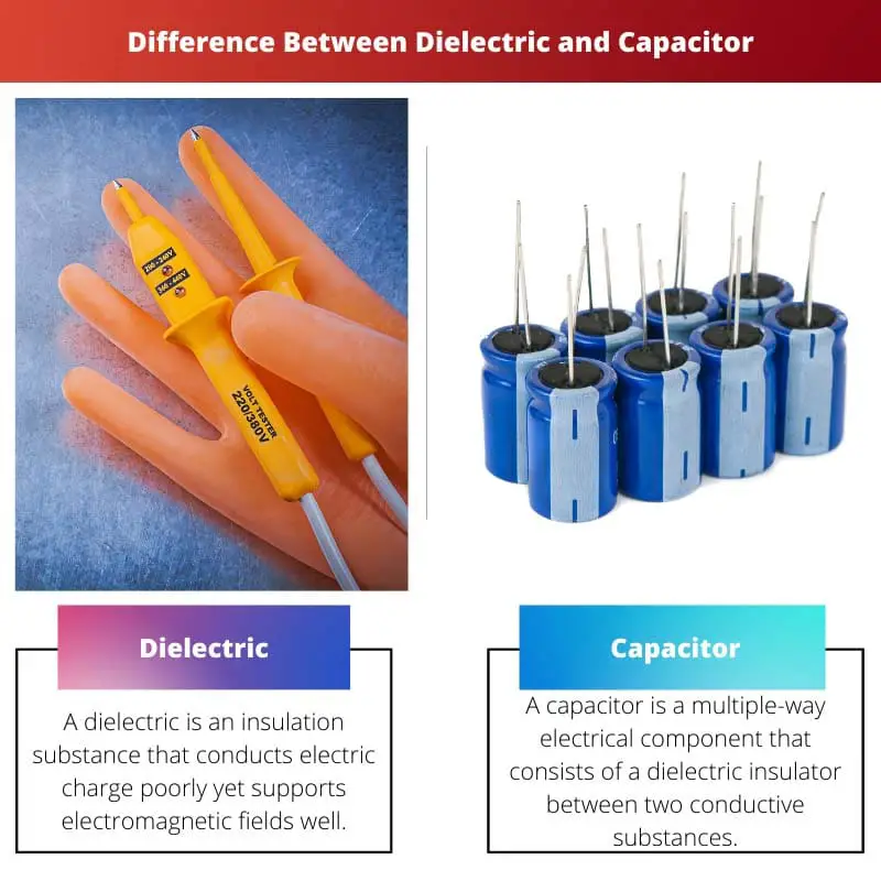 Razlika između dielektrika i kondenzatora