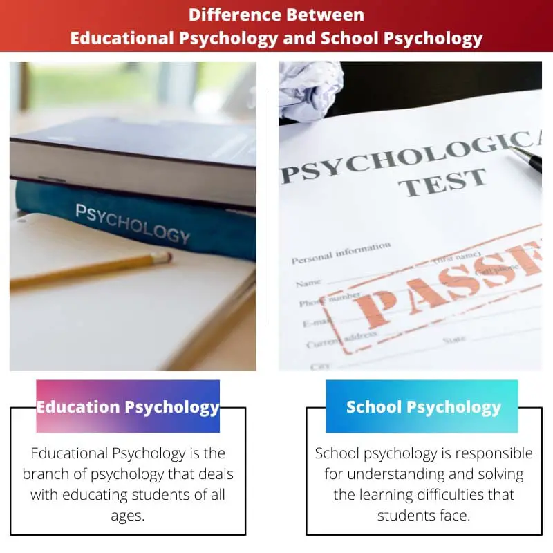 शैक्षिक मनोविज्ञान और स्कूल मनोविज्ञान के बीच अंतर
