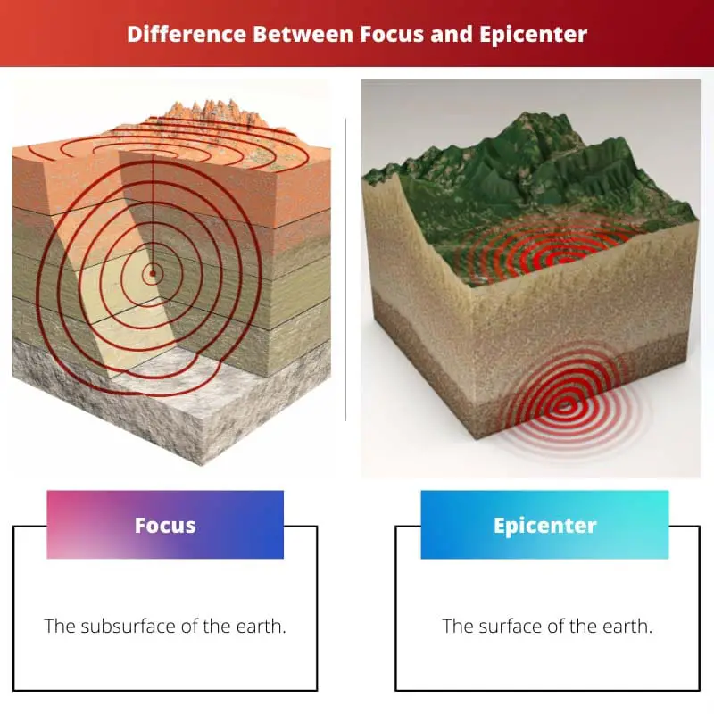 Forskellen mellem fokus og epicenter