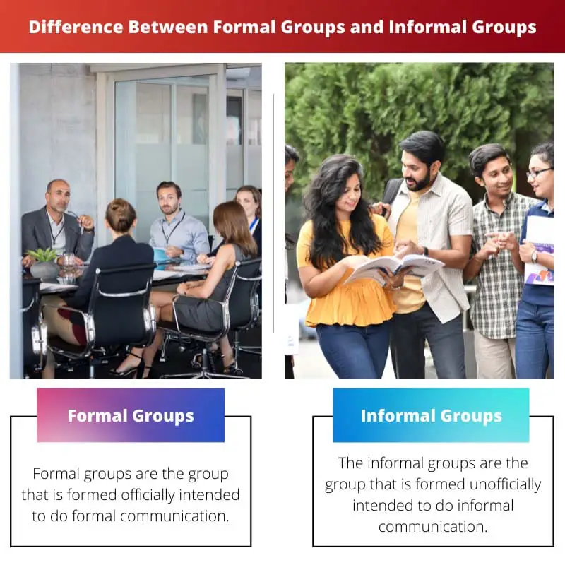 Разница между формальными группами и неформальными группами