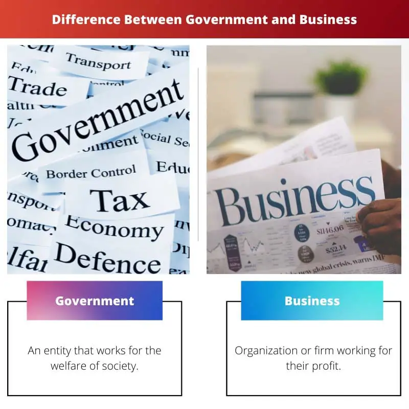 Rozdíl mezi vládou a podnikáním