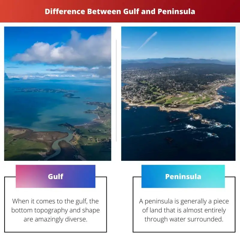Difference Between Gulf and Peninsula
