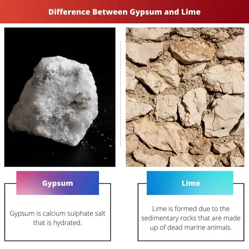 Difference Between Gypsum and Lime