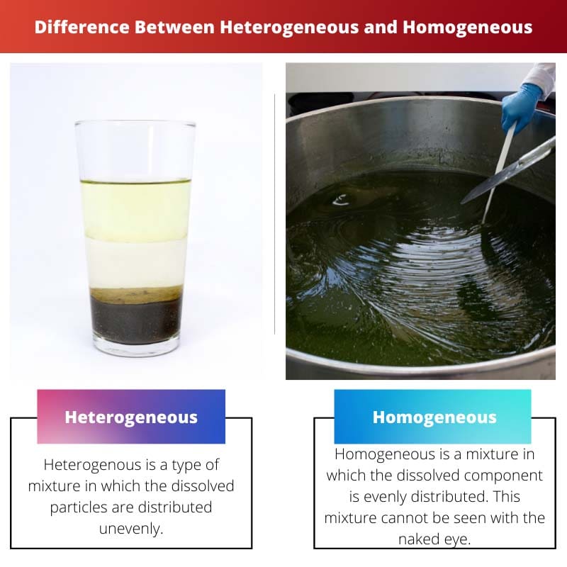Différence entre hétérogène et homogène