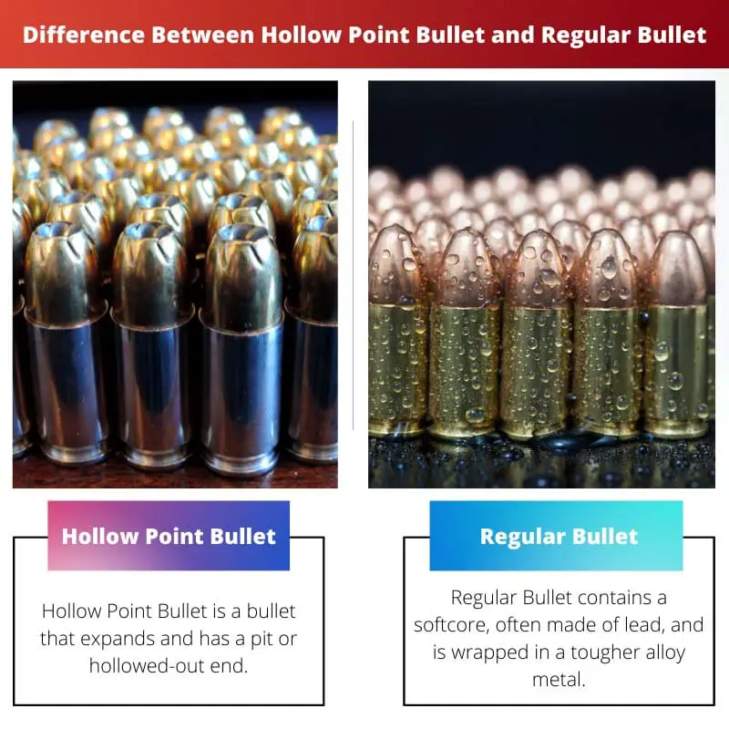 Diferencia entre bala de punta hueca y bala regular