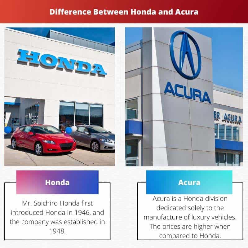 Sự khác biệt giữa Honda và Acura