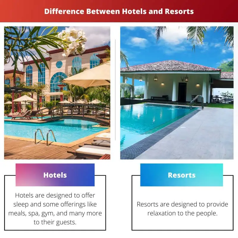 Difference Between Hotels and Resorts