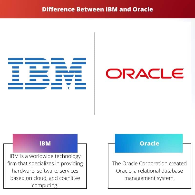 Différence entre IBM et Oracle