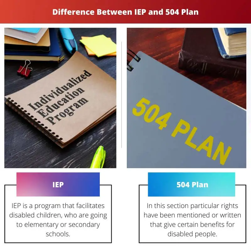 Difference Between IEP and 504 Plan