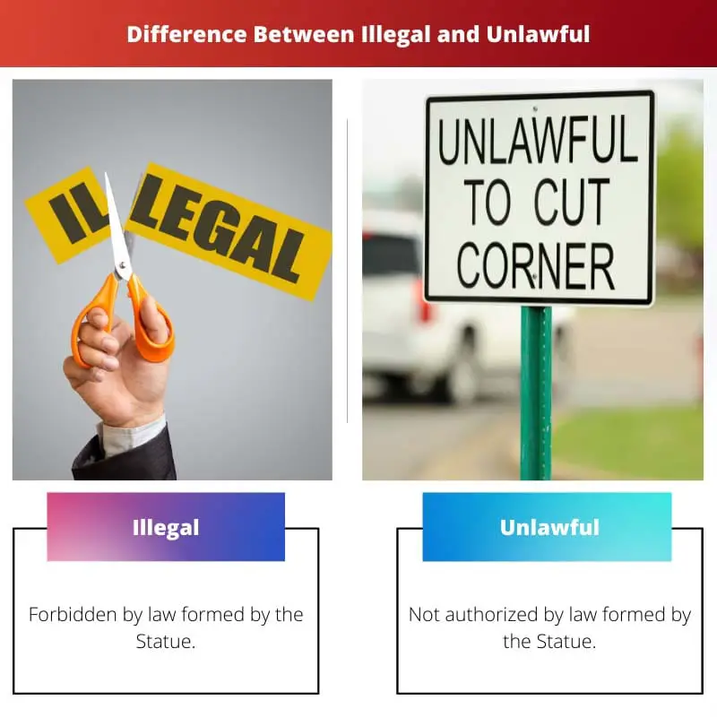 Difference Between Illegal and Unlawful