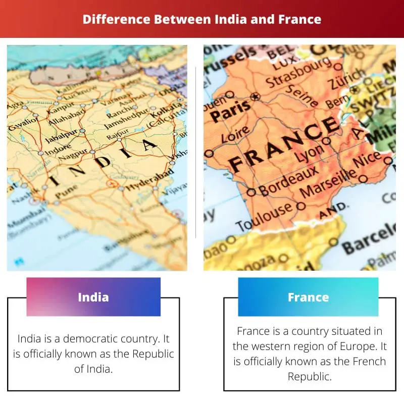 Diferença entre a Índia e a França