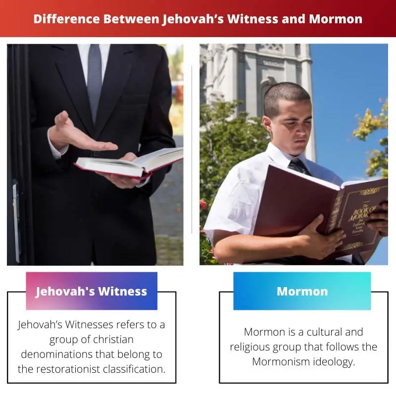 Différence entre les témoins de Jéhovah et les mormons