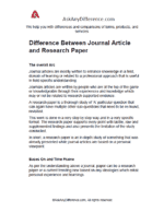 differences between journal article and research paper