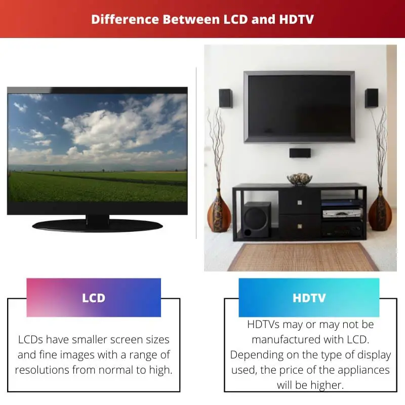 Difference Between LCD and HDTV