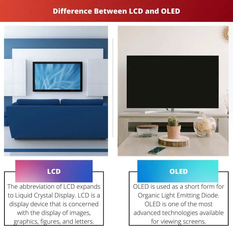 Difference Between LCD and OLED