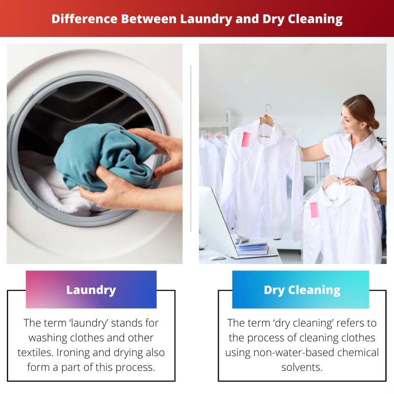 Diferencia entre lavandería y tintorería