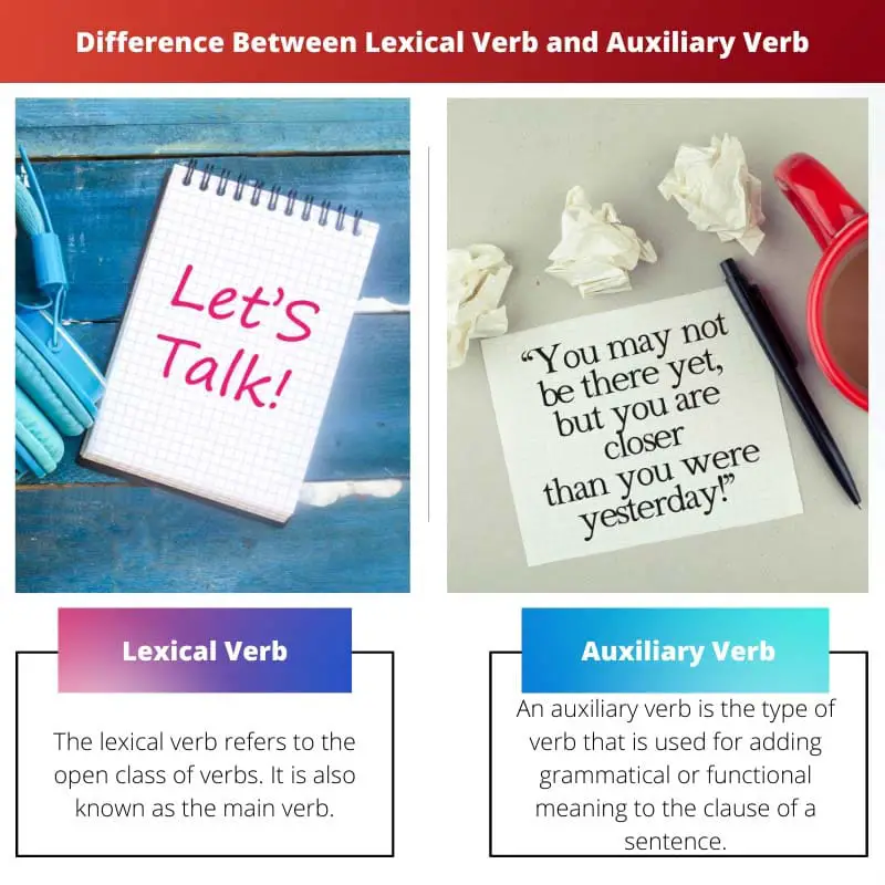 Difference Between Lexical Verb and Auxiliary Verb
