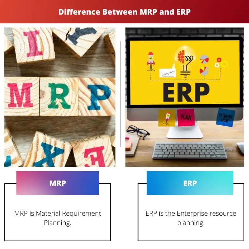 Atšķirība starp MRP un ERP