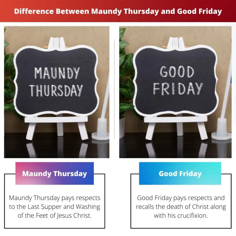 Différence entre le jeudi saint et le vendredi saint