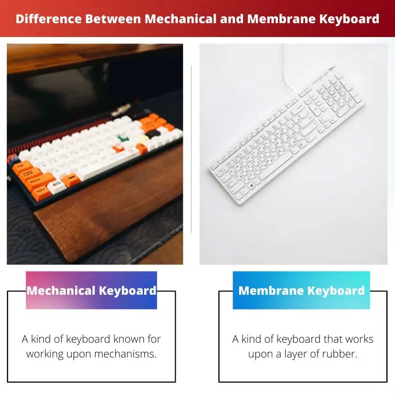 الفرق بين لوحة المفاتيح الميكانيكية والغشائية