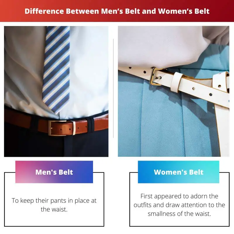 الفرق بين حزام الرجل وحزام المرأة