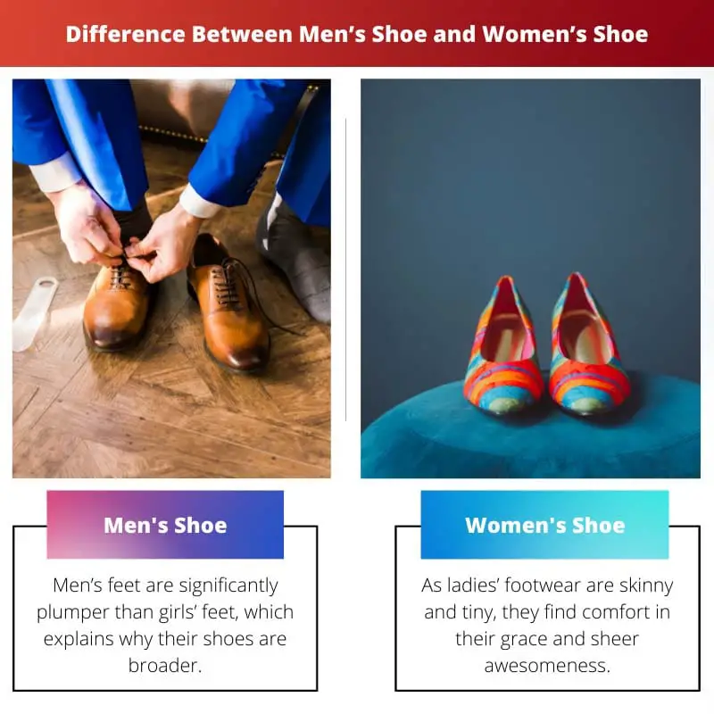 Difference Between Mens Shoe and Womens Shoe