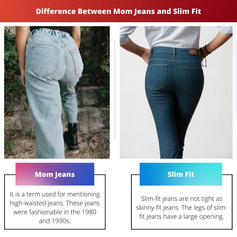 Разница между джинсами Mom и Slim Fit