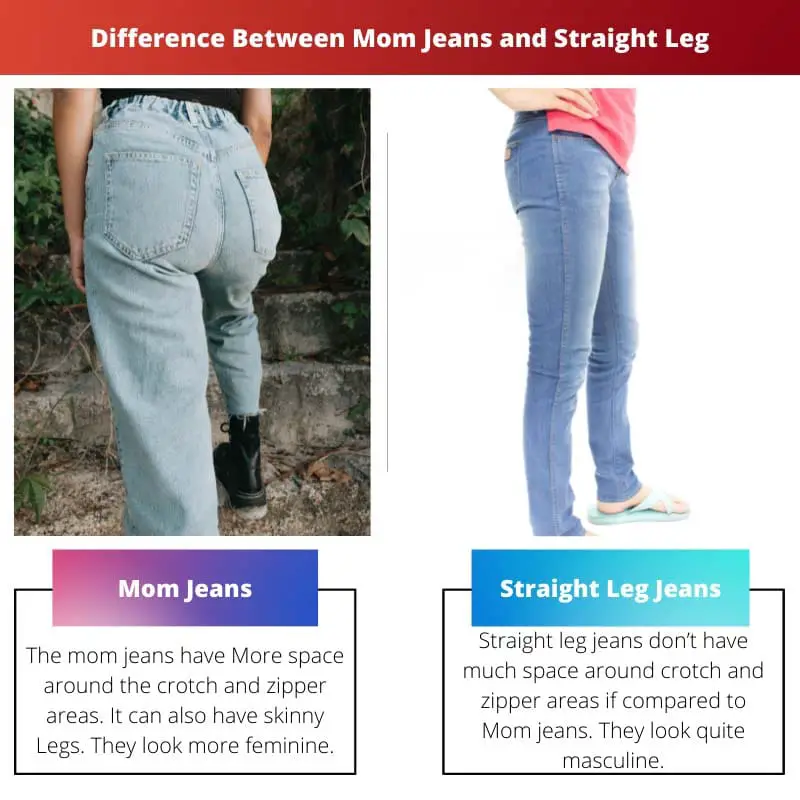 Rozdíl mezi Mom Jeans a Straight Legs