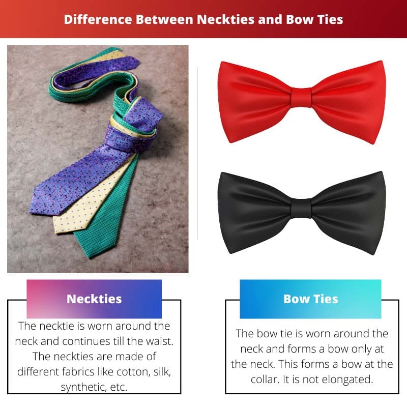 Разница между галстуками и галстуками-бабочками
