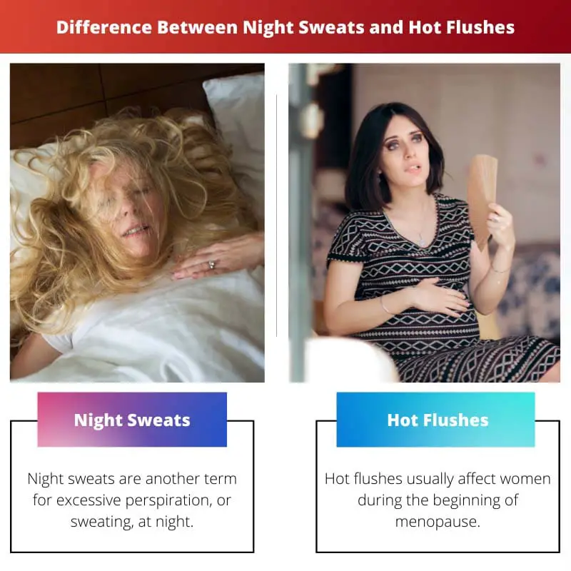 Differenza tra sudorazioni notturne e vampate di calore