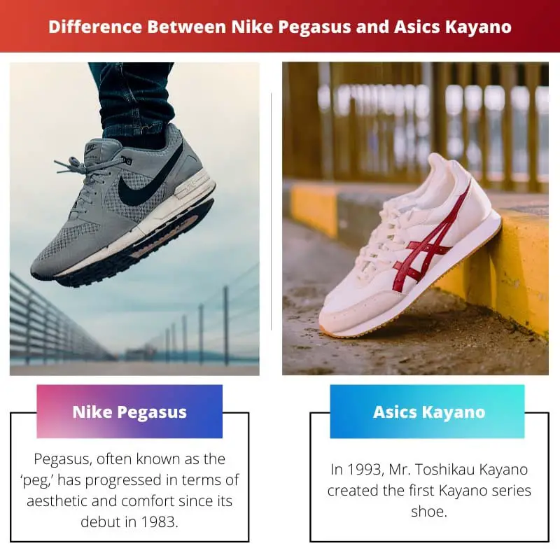 Sự khác biệt giữa Nike Pegasus và Asics Kayano