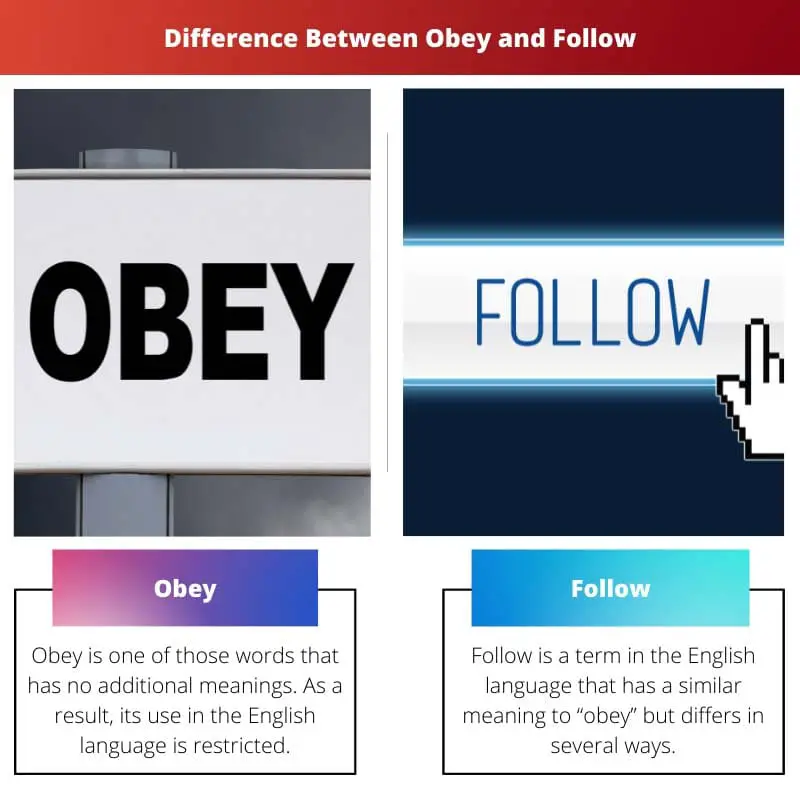 Difference Between Obey and Follow