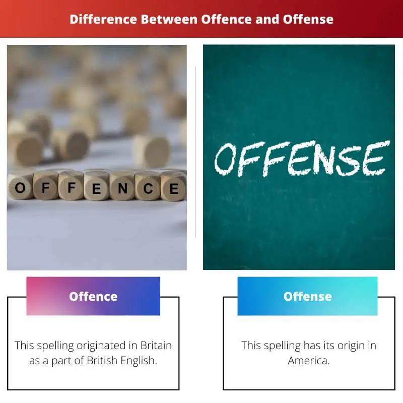 Difference Between Offence and Offense