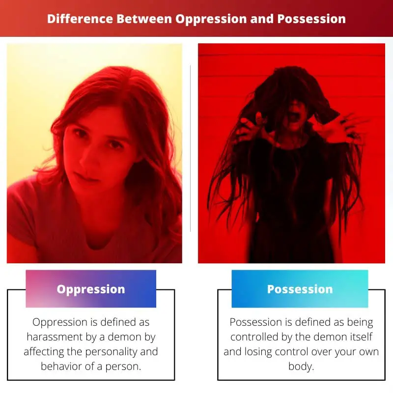 Différence entre oppression et possession