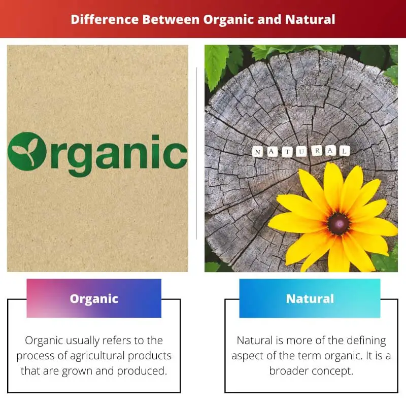 Diferencia entre orgánico y natural
