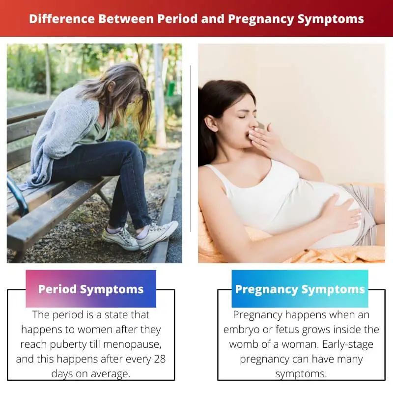 Difference Between Period and Pregnancy Symptoms