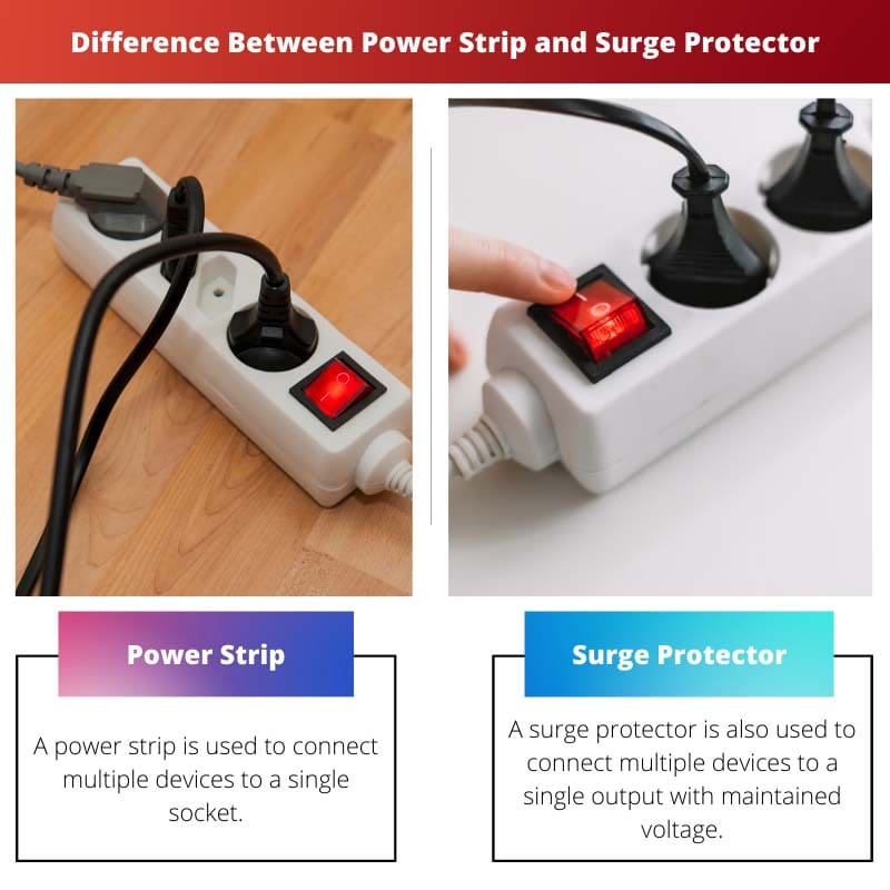 Diferencia entre Power Strip y Surge Protector