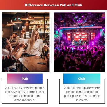 What are the differences between Bars, Pubs, Clubs, Discos and