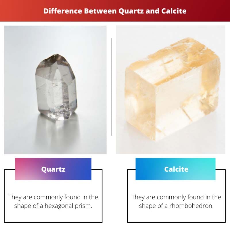 Différence entre le quartz et la calcite