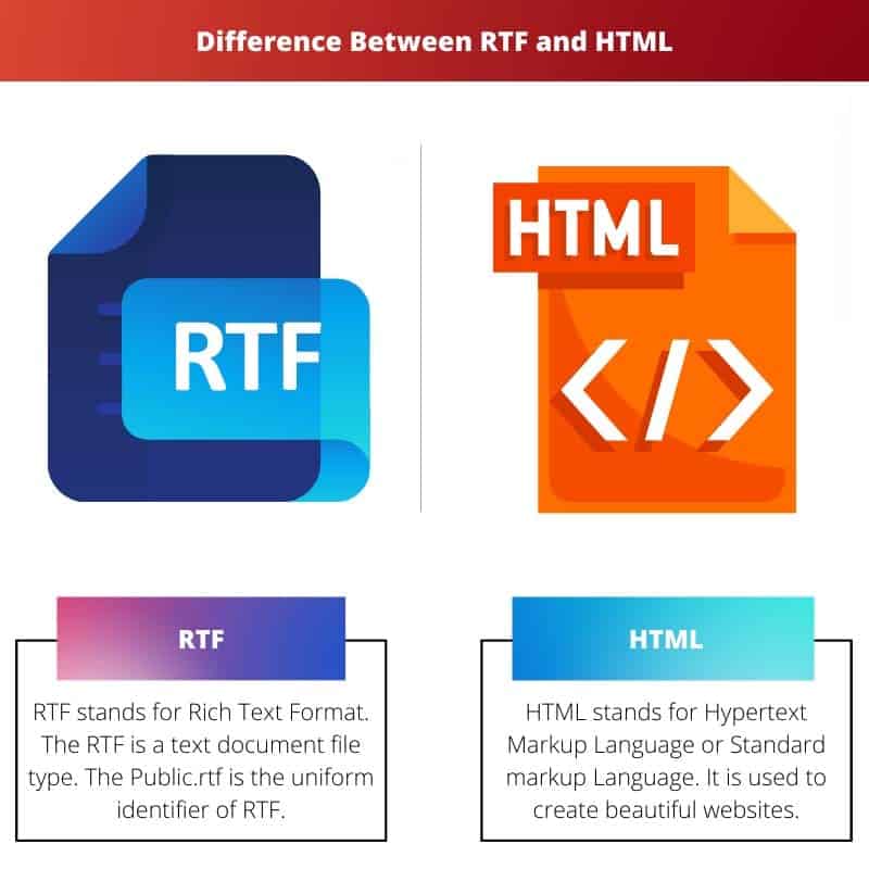 Rozdíl mezi RTF a HTML