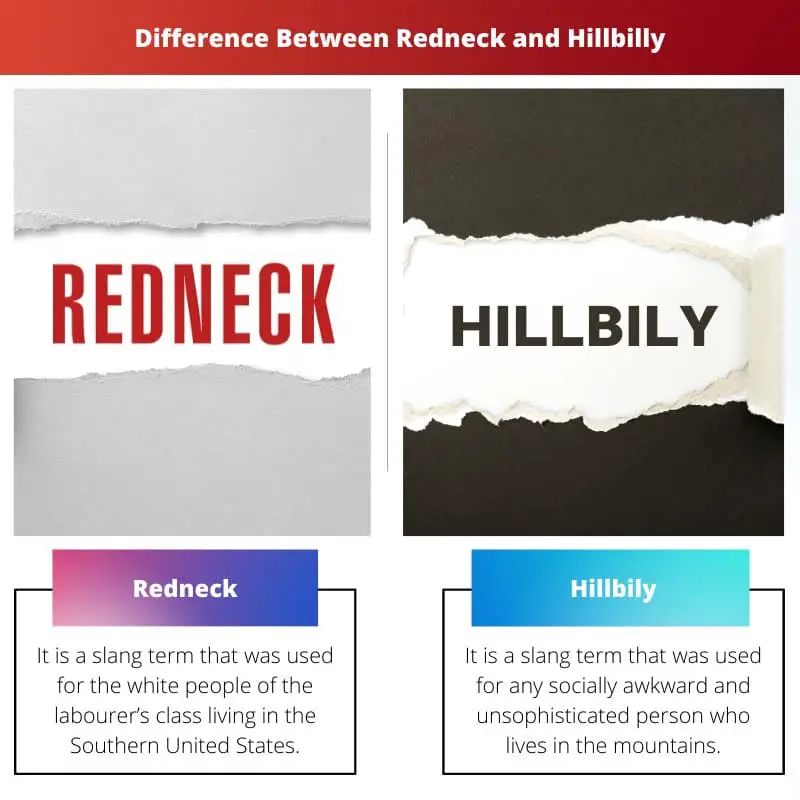 Verschil tussen Redneck en Hillbilly