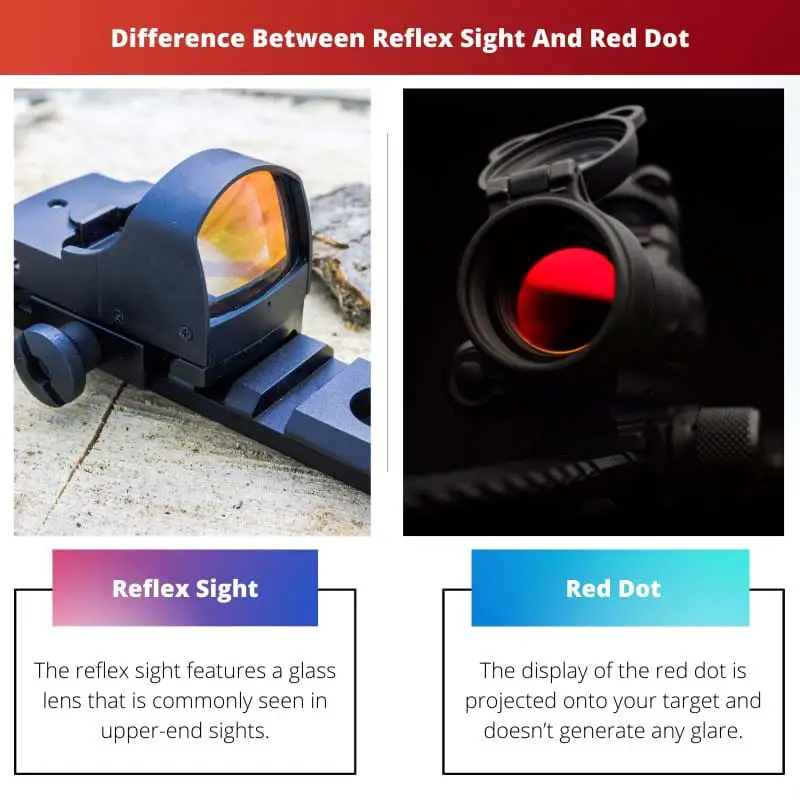 Разница между рефлекторным прицелом и красной точкой