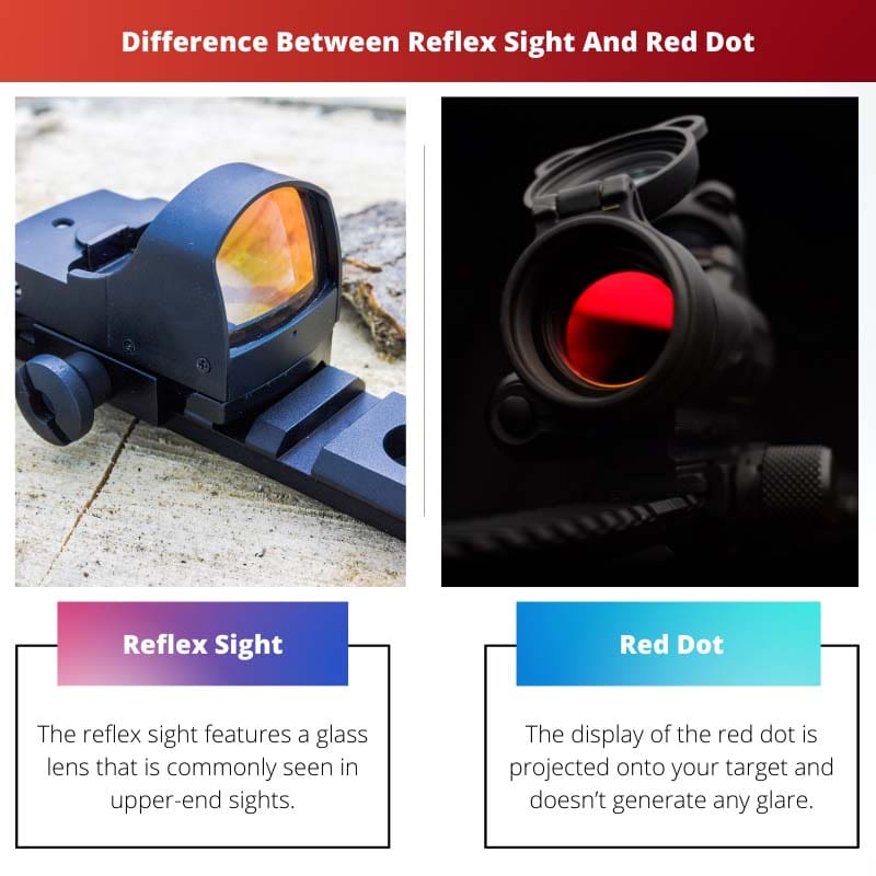 Rozdíl mezi reflexním zrakem a červenou tečkou