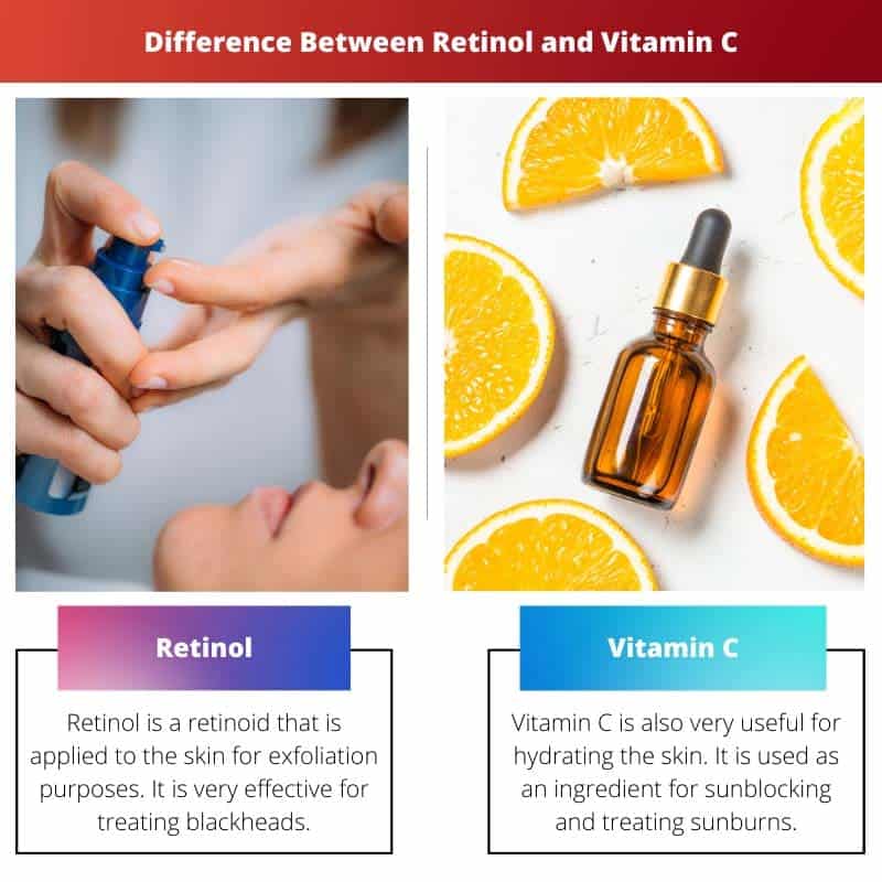 Rétinol vs Vitamine C Différence et Comparaison