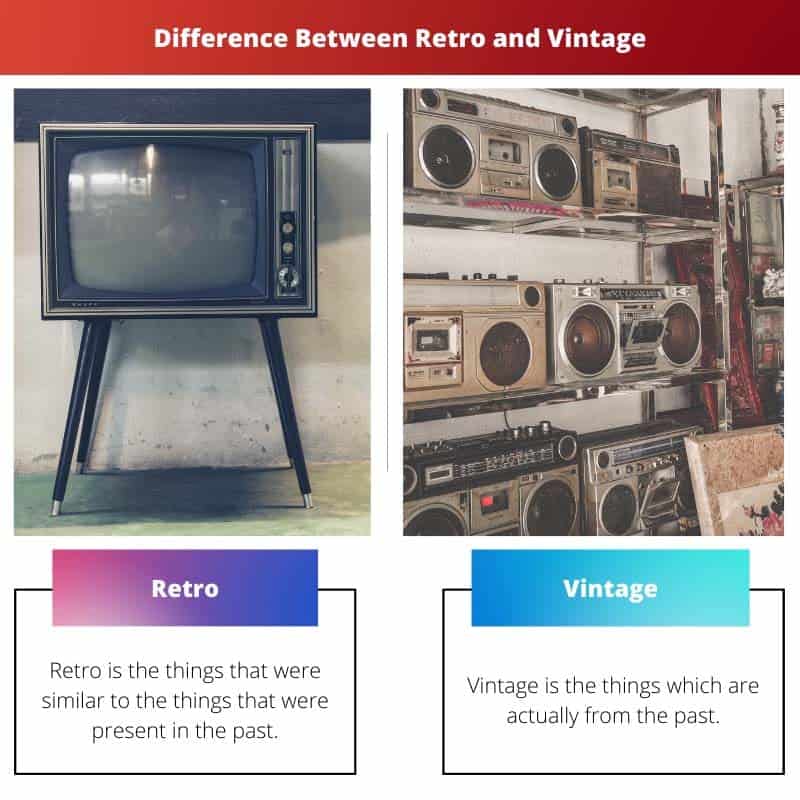 Différence entre rétro et vintage