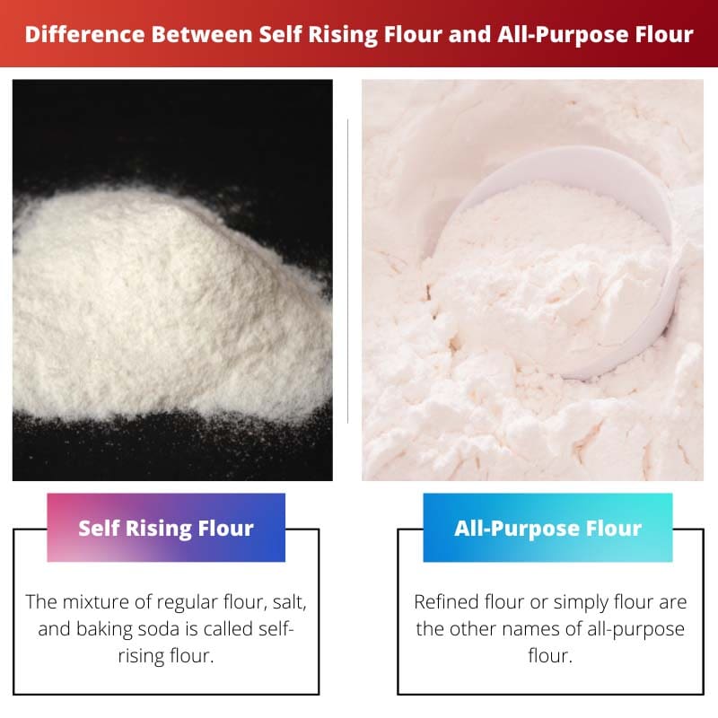 Diferença entre farinha com fermento e farinha multiuso