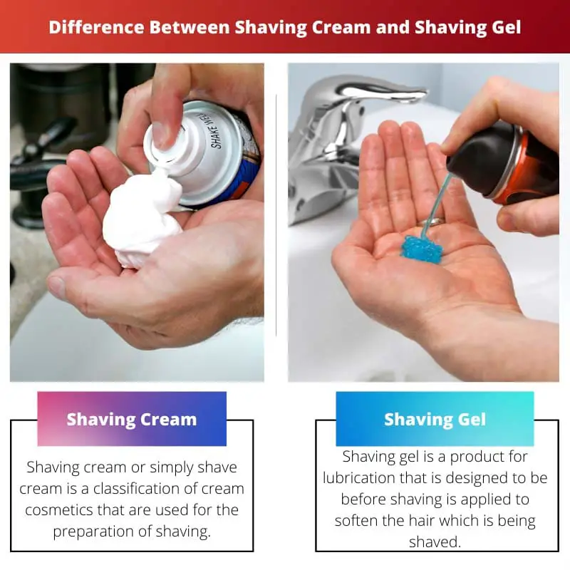 Différence entre la crème à raser et le gel à raser
