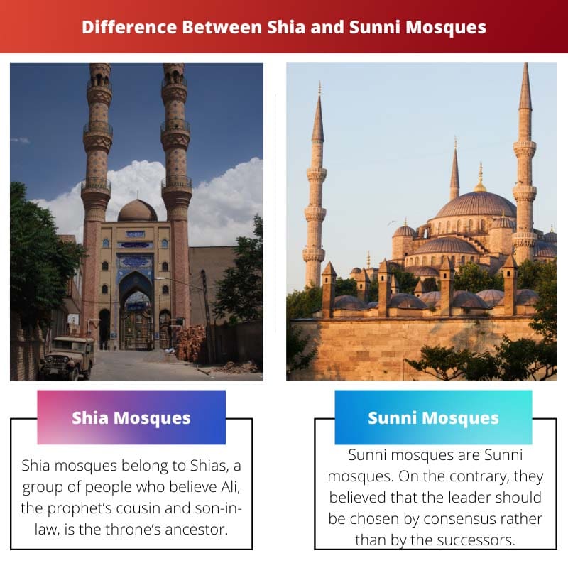 ความแตกต่างระหว่างมัสยิด Shia และ Sunni